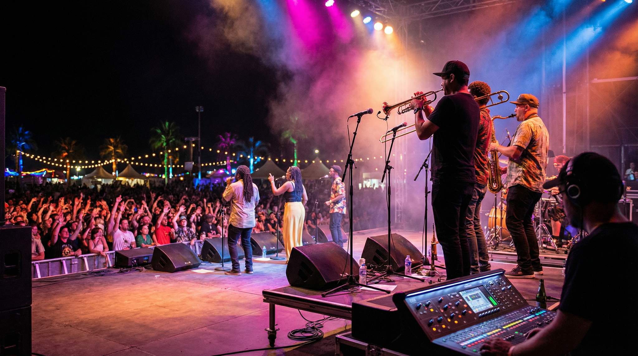 Horns & Harmonies: Mic&rsquo;ing Sections the Reggae Way at Festivals
