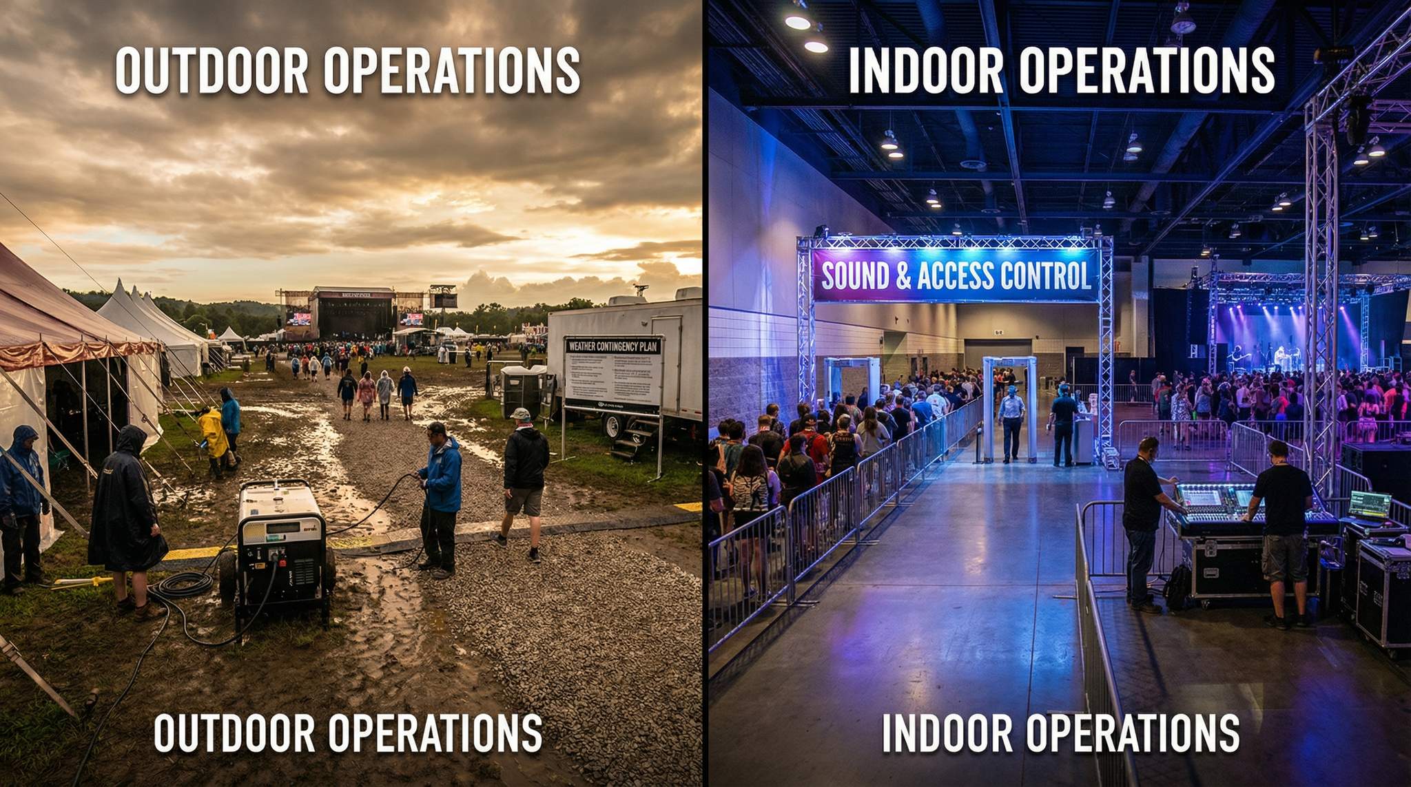 Indoor vs. Outdoor Festivals: Key Operational Differences