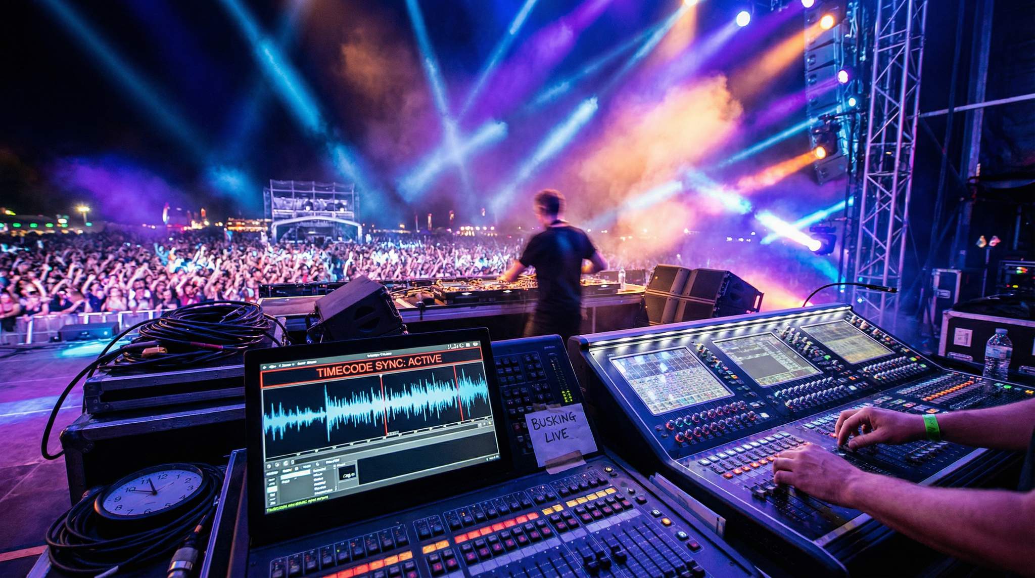 Lighting for BPM Festivals: Timecode vs Busking