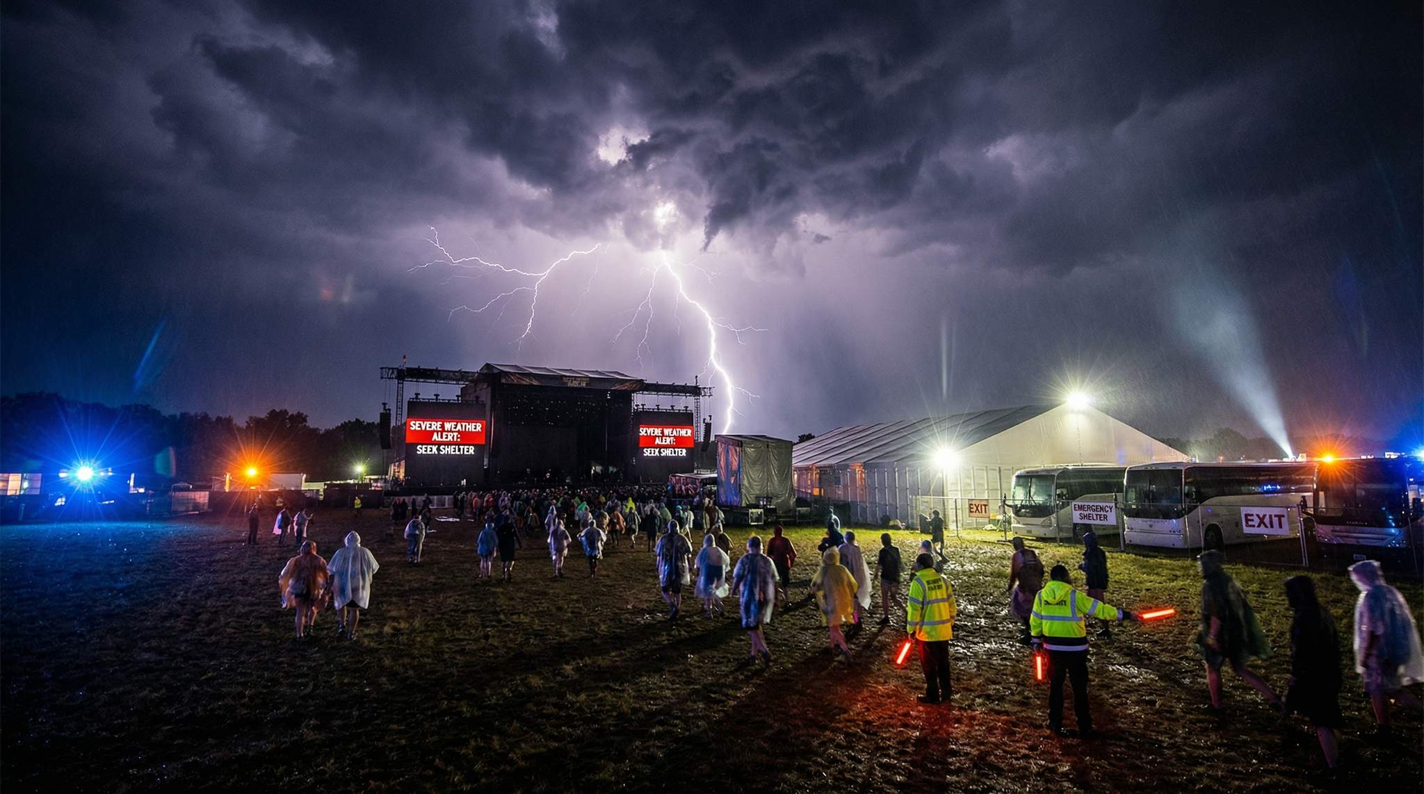Lightning and Storm Protocols for Open Field Festivals