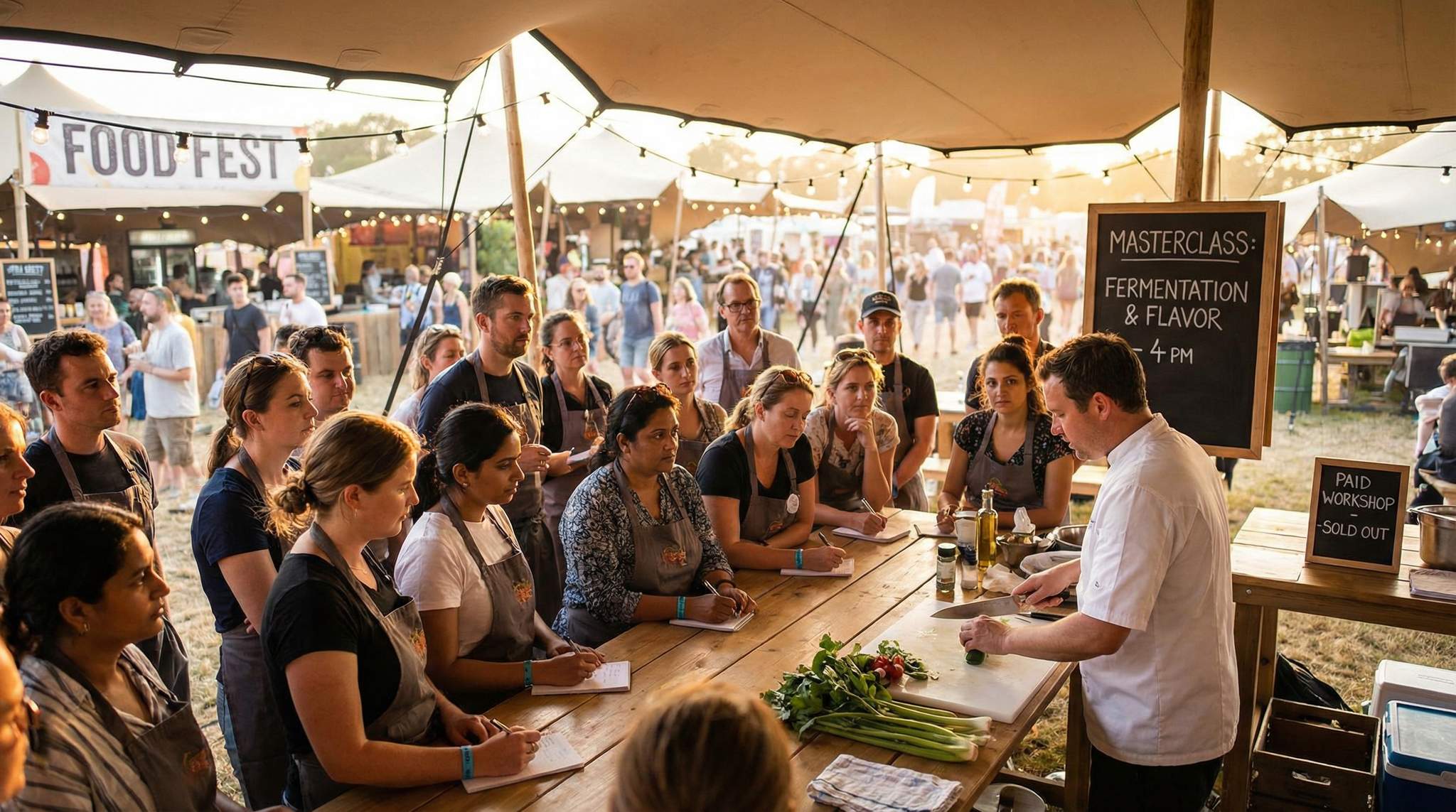 Masterclasses & Paid Workshops: How to Monetize Education at Food Festivals