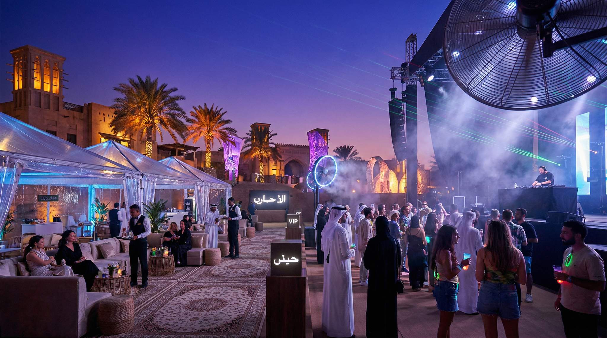 Middle East Gulf Outdoor Night Festivals: Cooling, Culture & VIP Experiences
