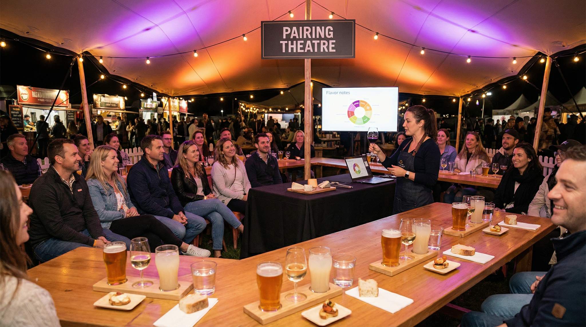Pairing Theatres: Wine, Beer & Zero-Proof Pairings to Elevate Food Festivals