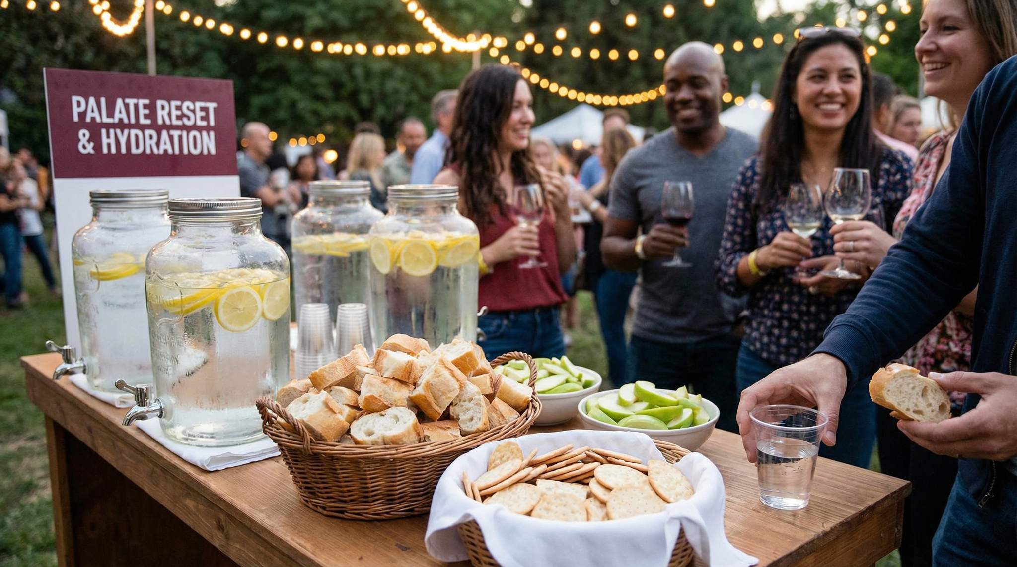 Palate Resets at Wine Festivals: Water, Bread & Neutral Bites for Longer Tastings