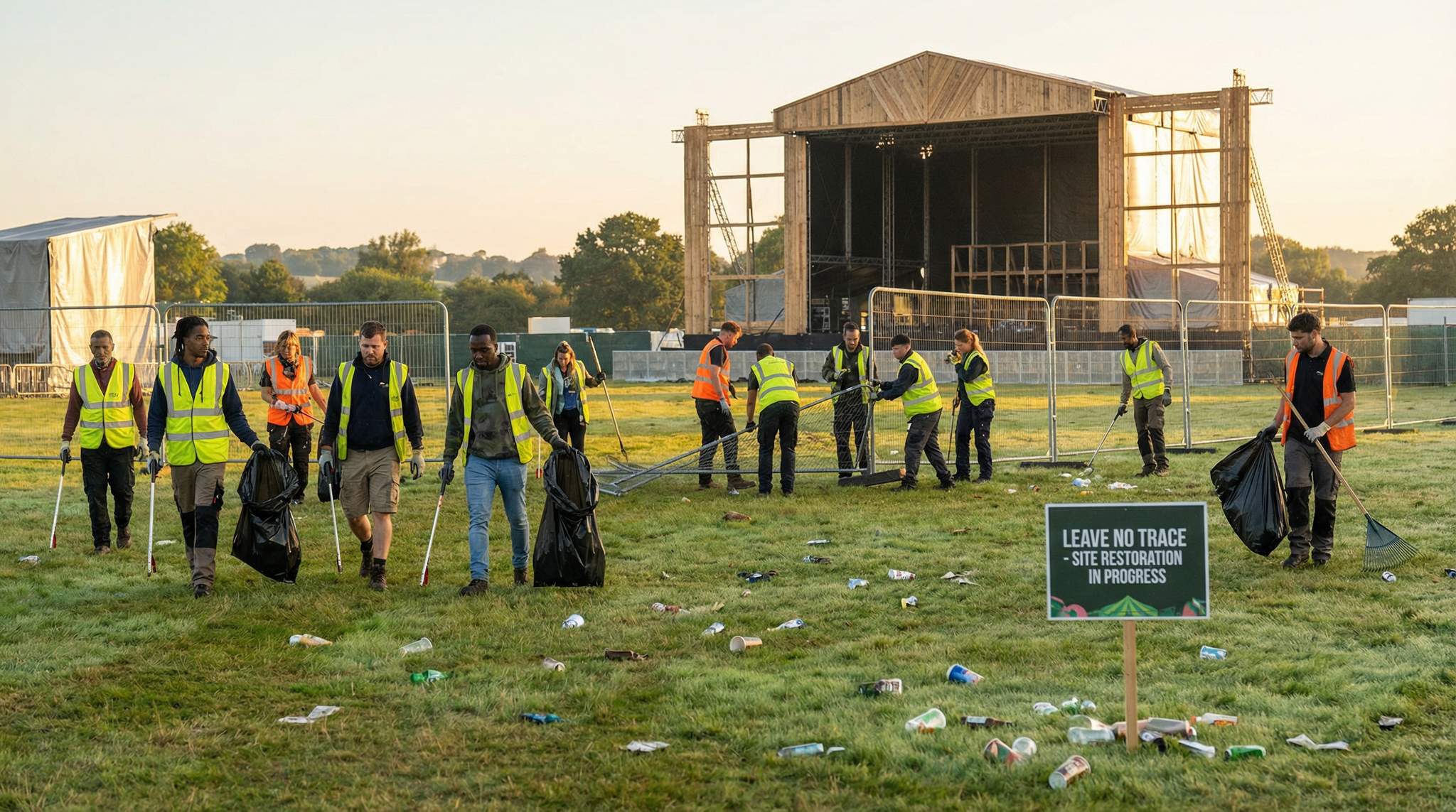 Discover how festival producers rehabilitate remote sites &ndash; restoring the land and fulfilling obligations &ndash; for a leave-no-trace finish and a return invite.

