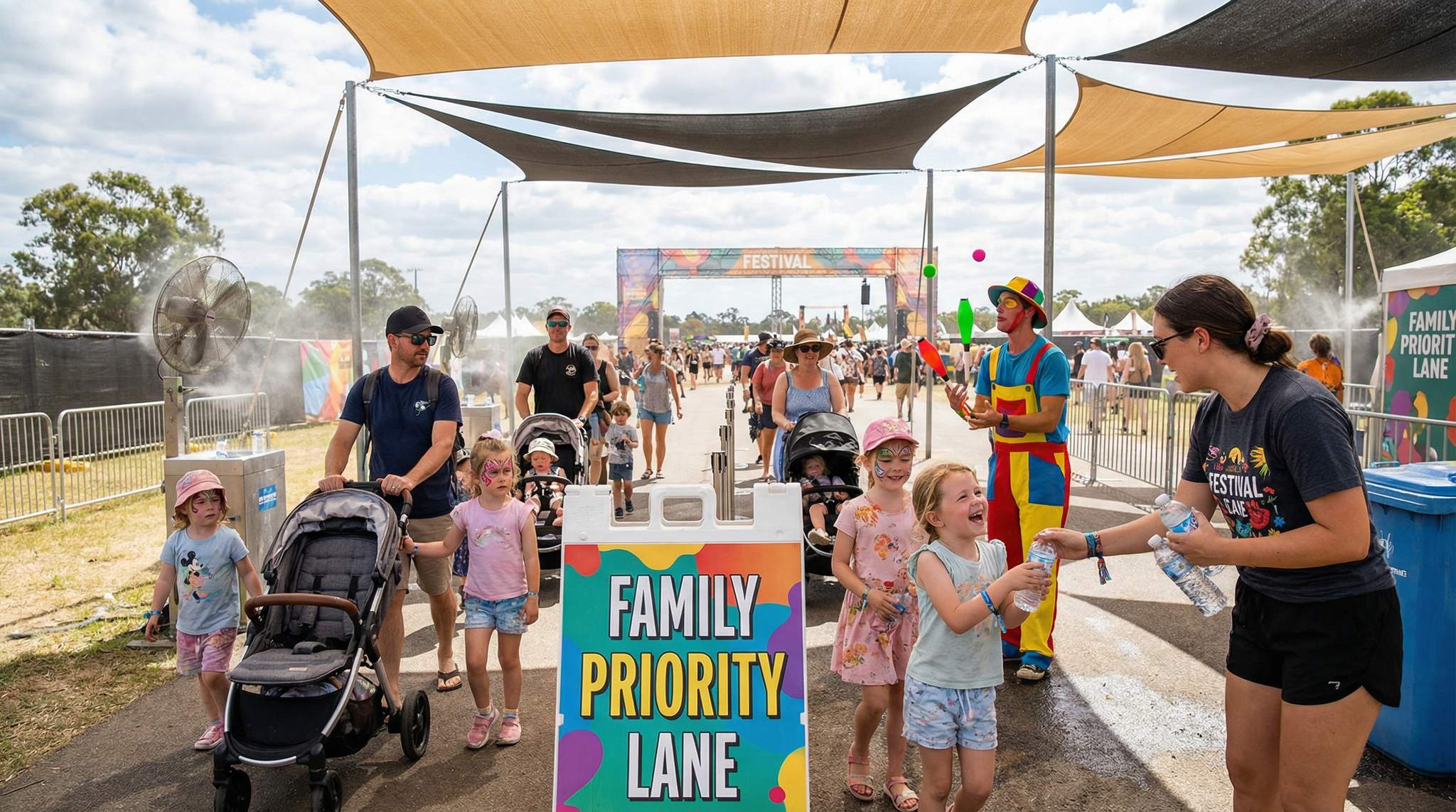 Queue Science for Strollers and Small Legs: Making Festival Queues Family-Friendly
