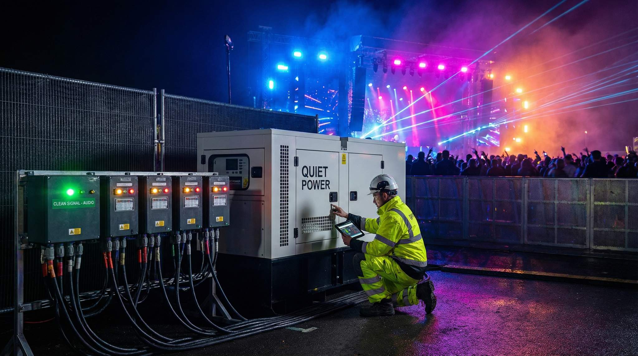Quiet Power, Clean Signal: Ensuring Safe, Low-Noise Festival Power