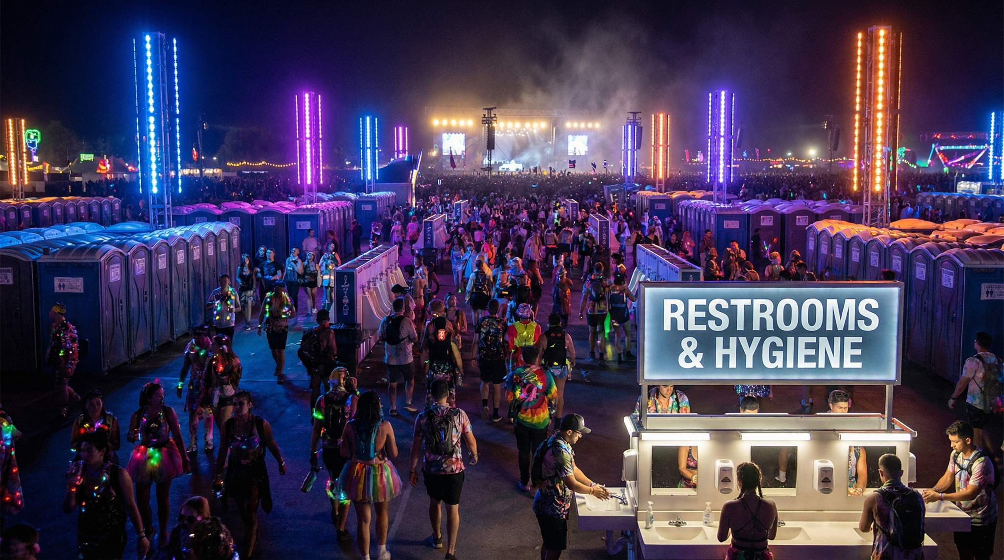 Sanitation That Scales for EDM Festival Crowds