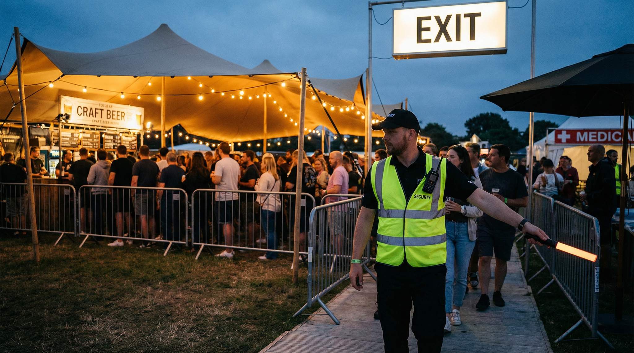 Security, Crowd Flow & Egress for Beer Festival Crowds