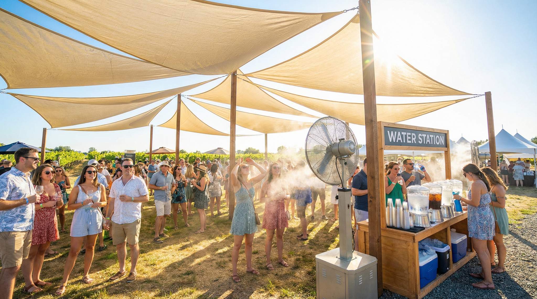 Shade & Cooling Plans for Midday Sessions at Wine Festivals