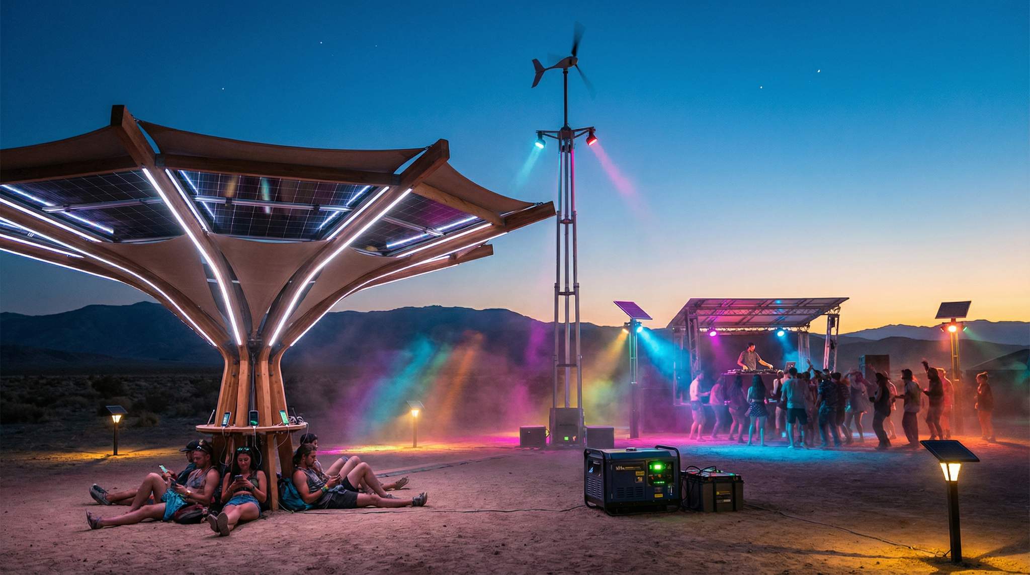 Solar & Wind Boosters in Off-Grid Festival Power: Reliable Renewables Without Greenwashing