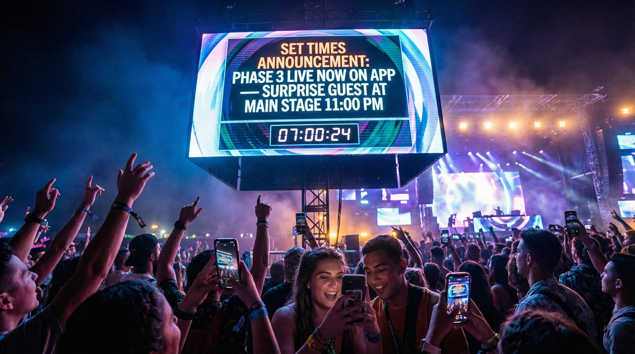 Staged Festival Announcements and Set-Time Communications