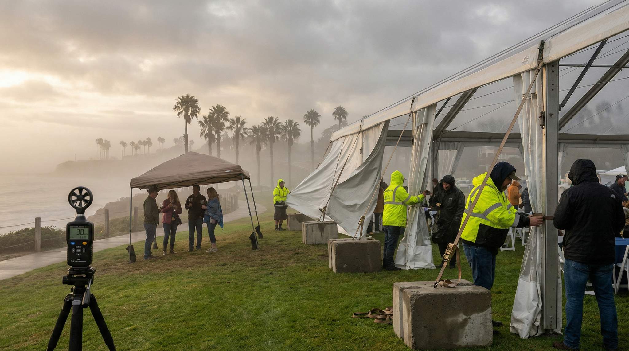 Tents, Wind Loads & Coastal Microclimates: Specifying Structures and Ballast for Gusty Sites and Sudden Marine Layers to Keep Your Wine Festival Safe and Comfortable