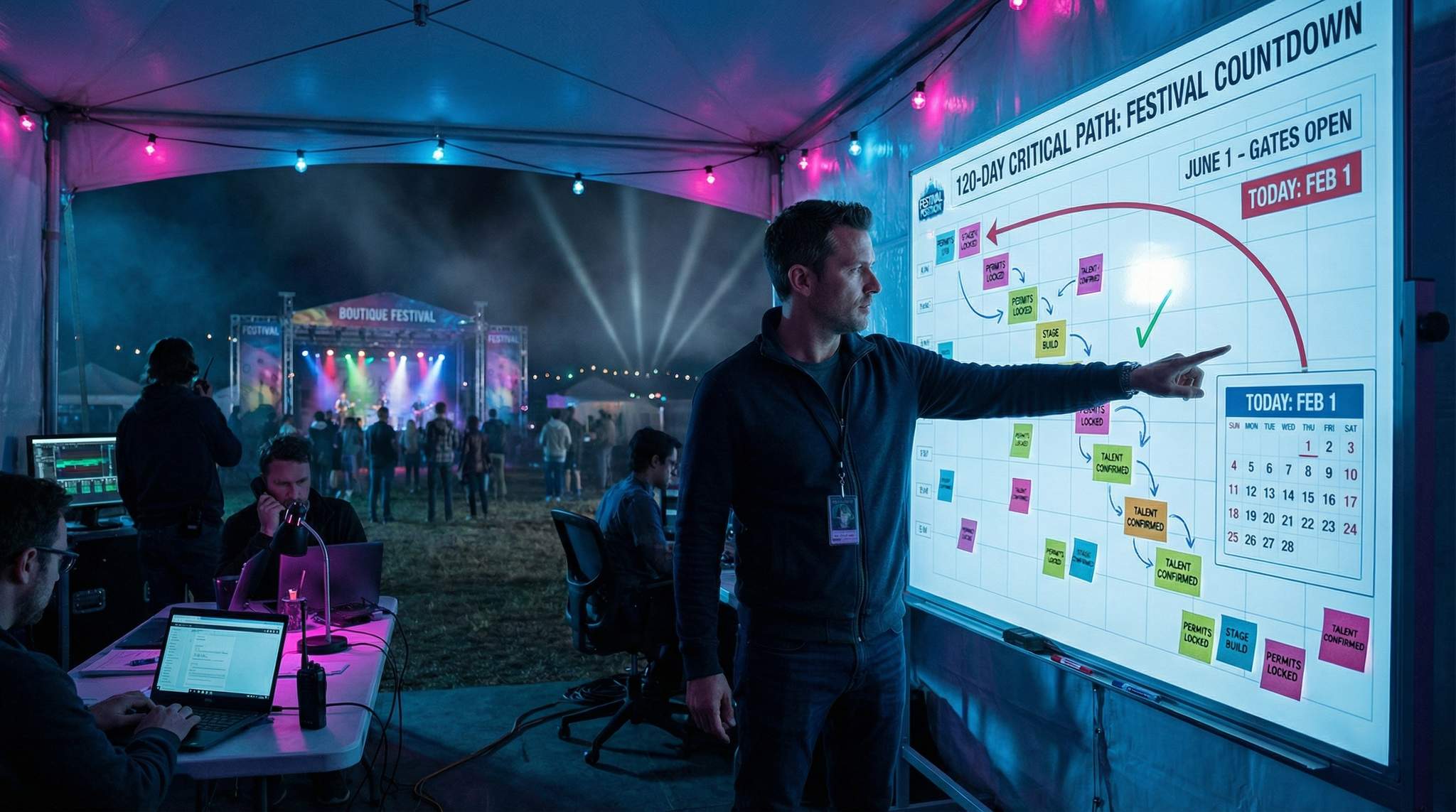 The 120-Day Critical Path for Boutique Festivals: Planning Backwards for Success