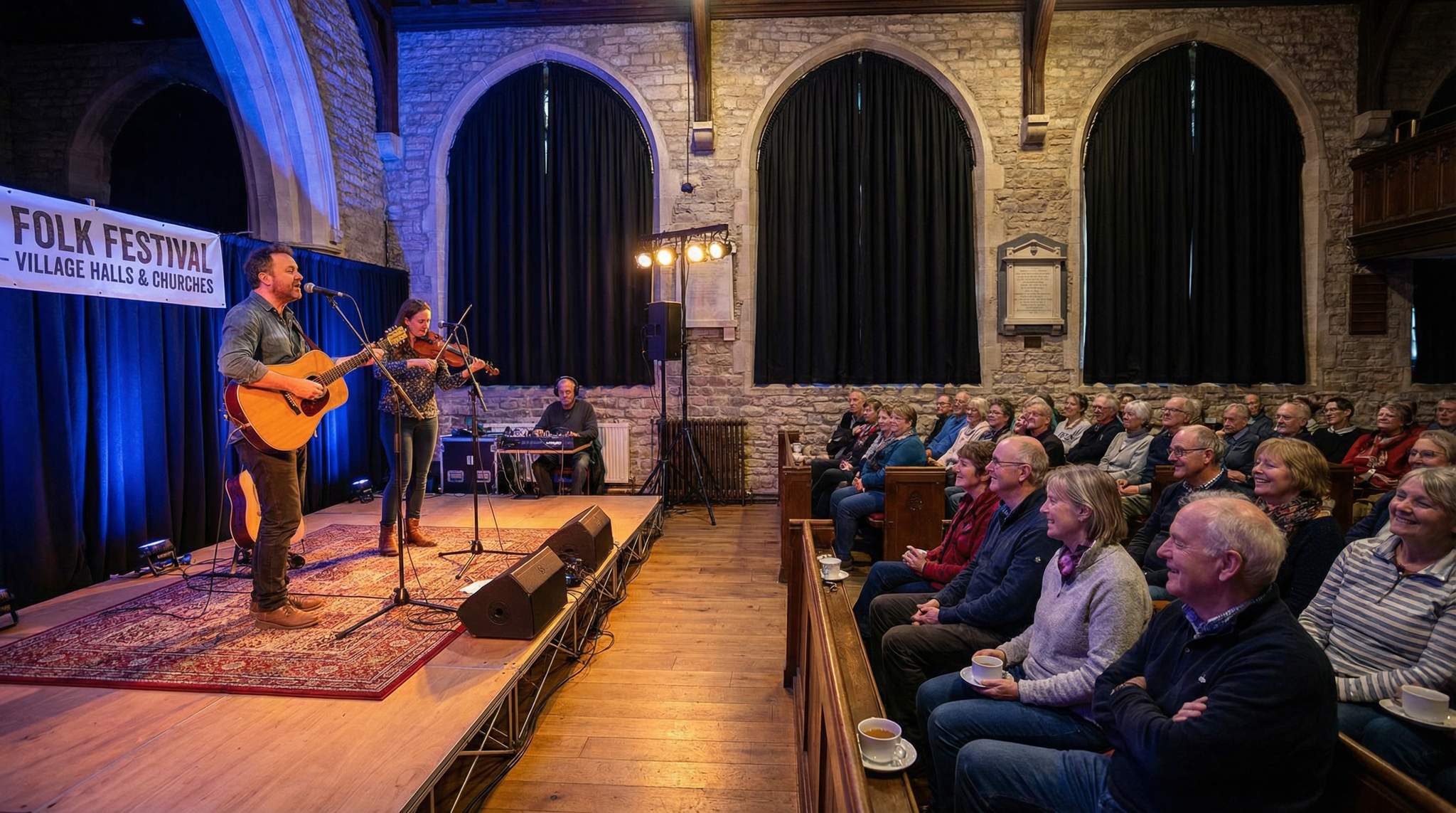 Village Halls and Churches: Multipurpose Acoustic Gems for Folk Festivals