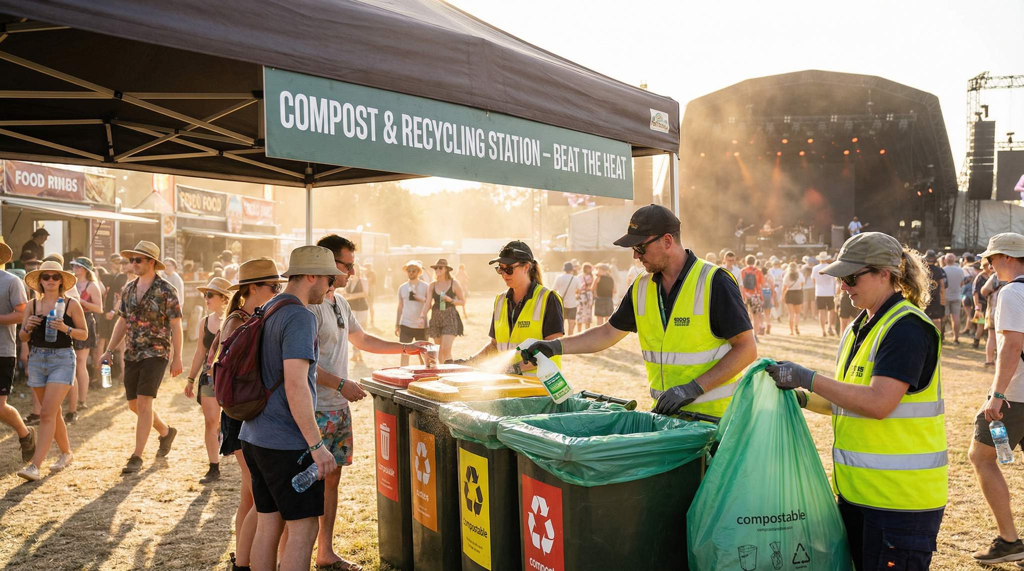 Waste Streams in Heat: Compost and Odour Control at Summer Festivals