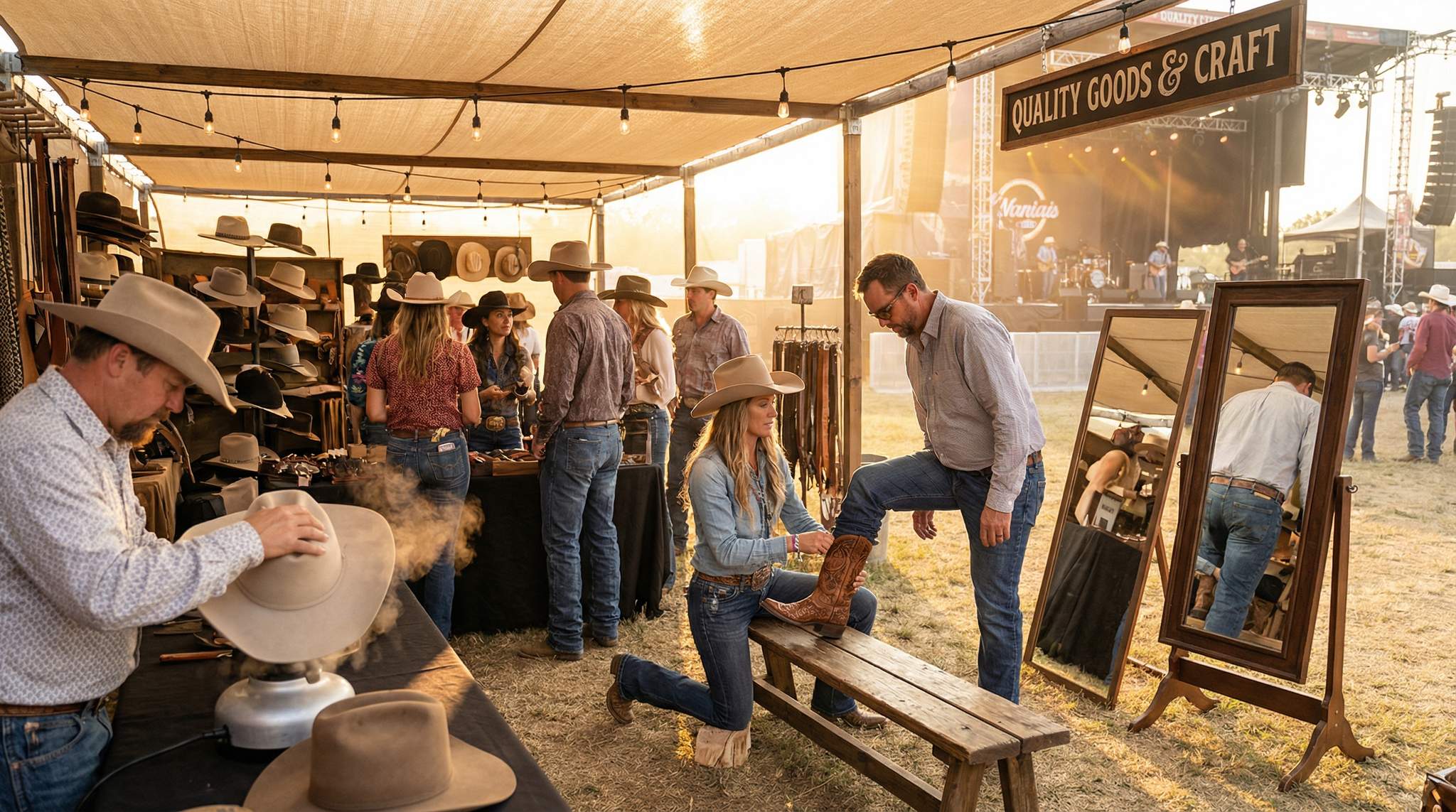 Western Wear Markets at Country Music Festivals: Fit, Comfort, and Craft