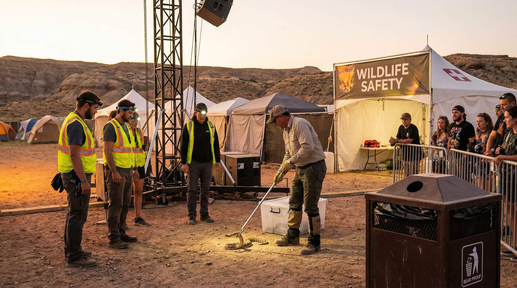Wildlife Risk Management at Remote Festivals: From Large Mammals to Venomous Species