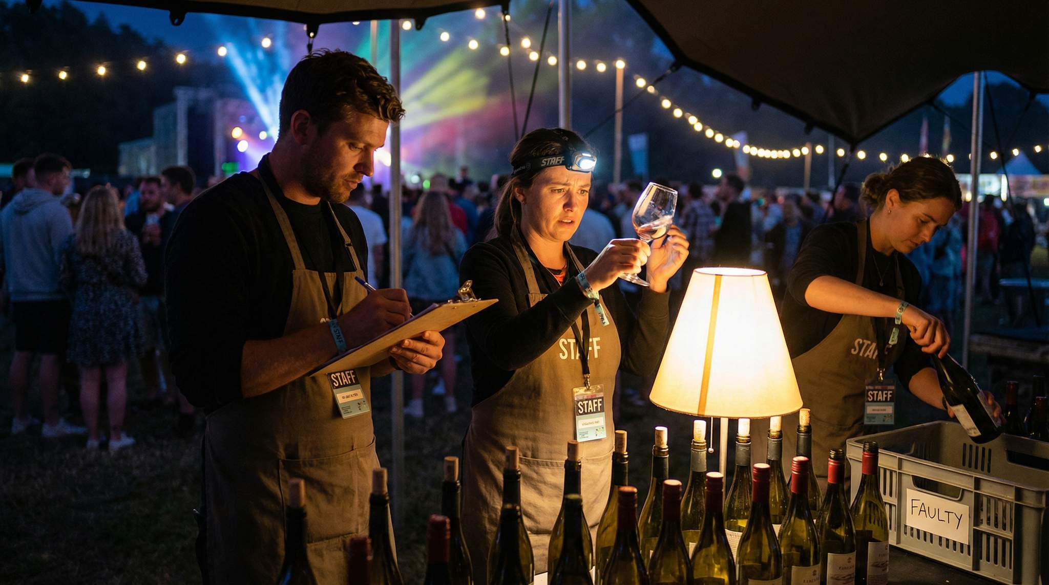 Wine Festival Fault Protocols: TCA, Oxidation, and Reduction