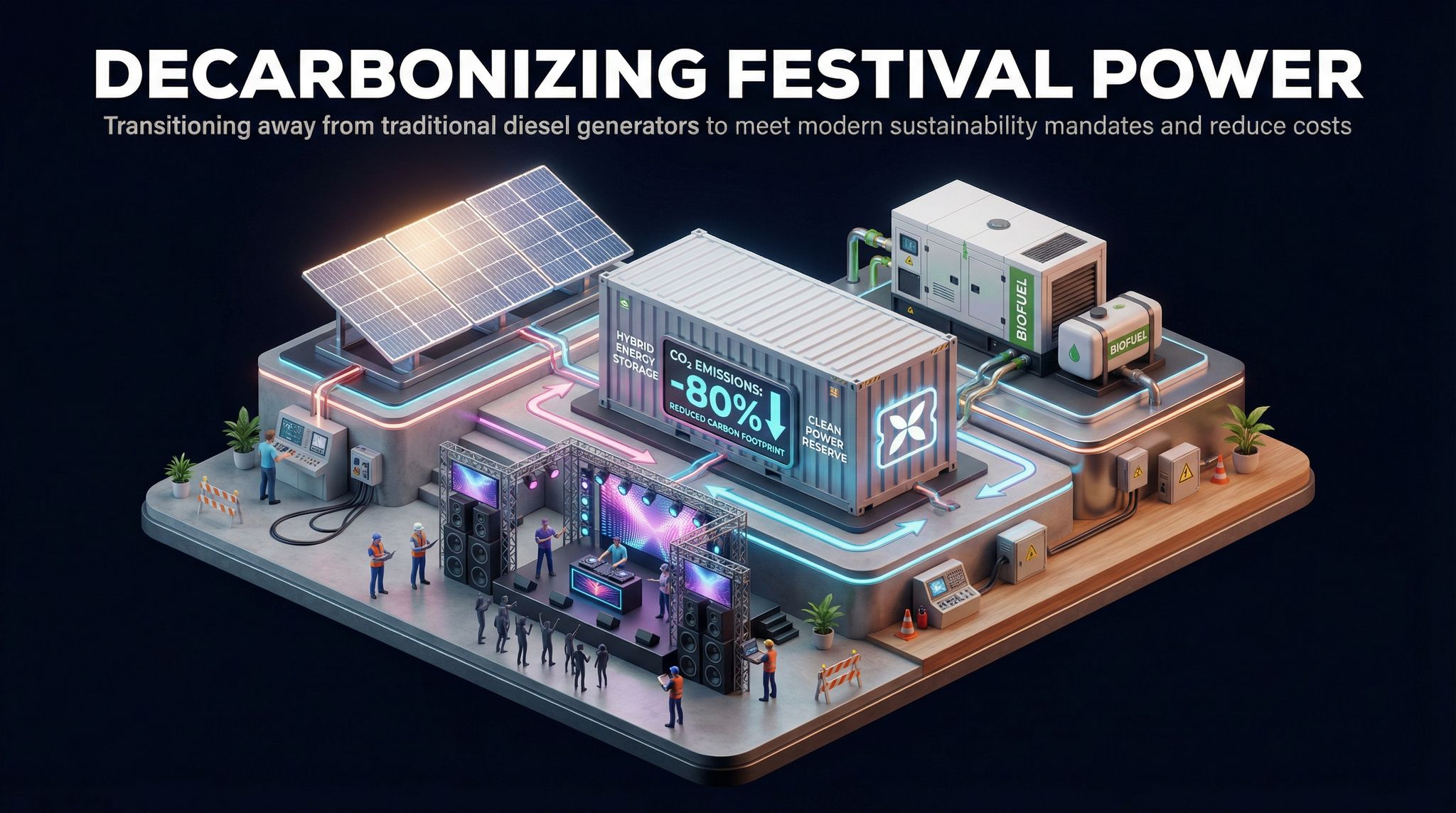 Decarbonizing Festival Power