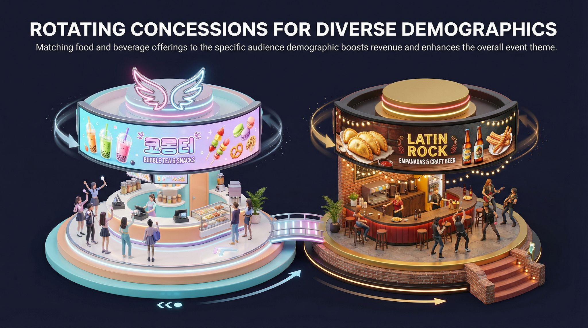 Rotating Concessions for Diverse Demographics
