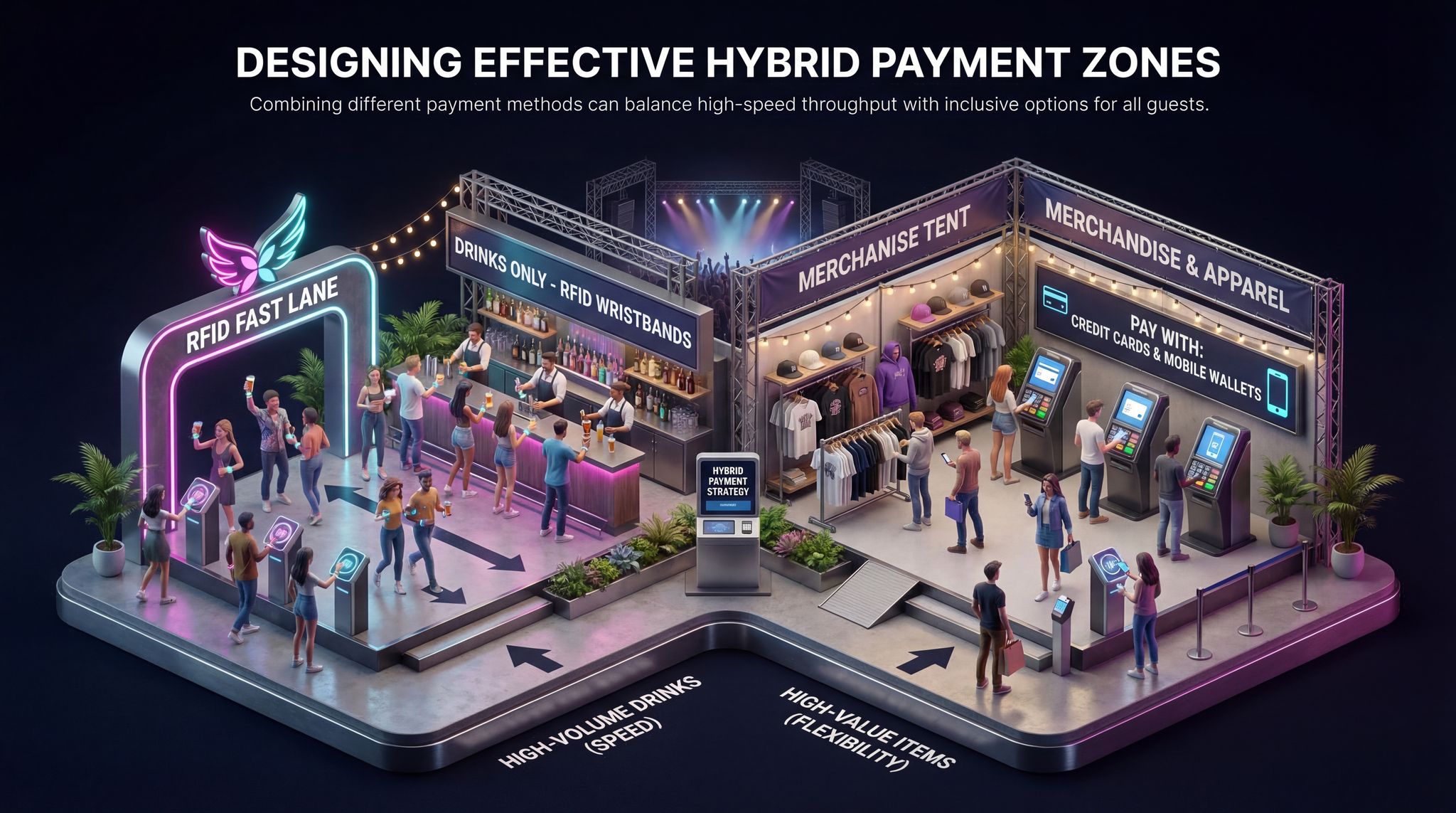 Designing Effective Hybrid Payment Zones