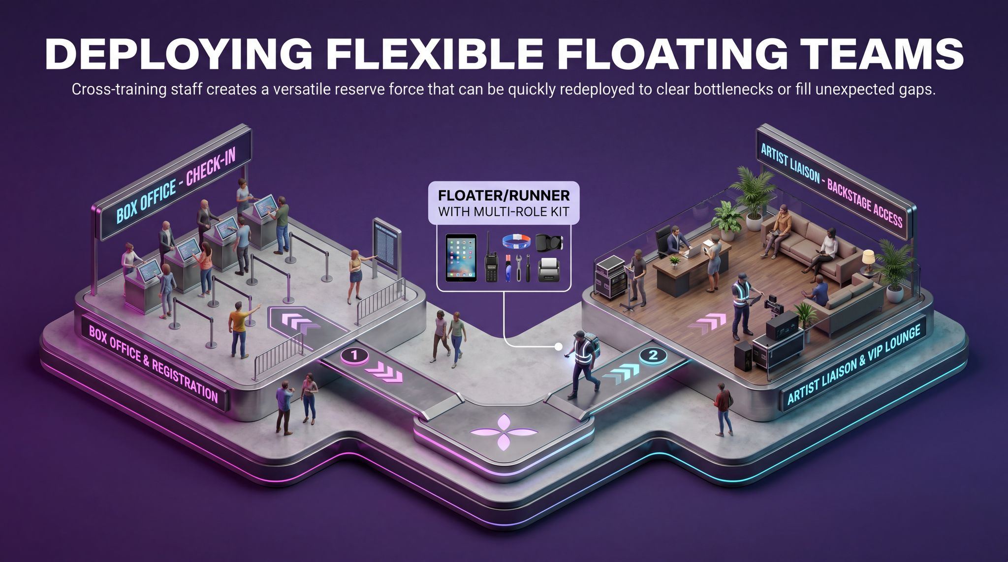 Deploying Flexible Floating Teams