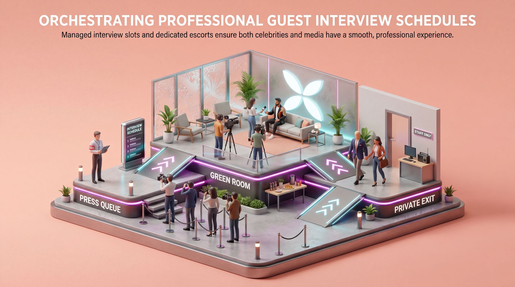 Orchestrating Professional Guest Interview Schedules