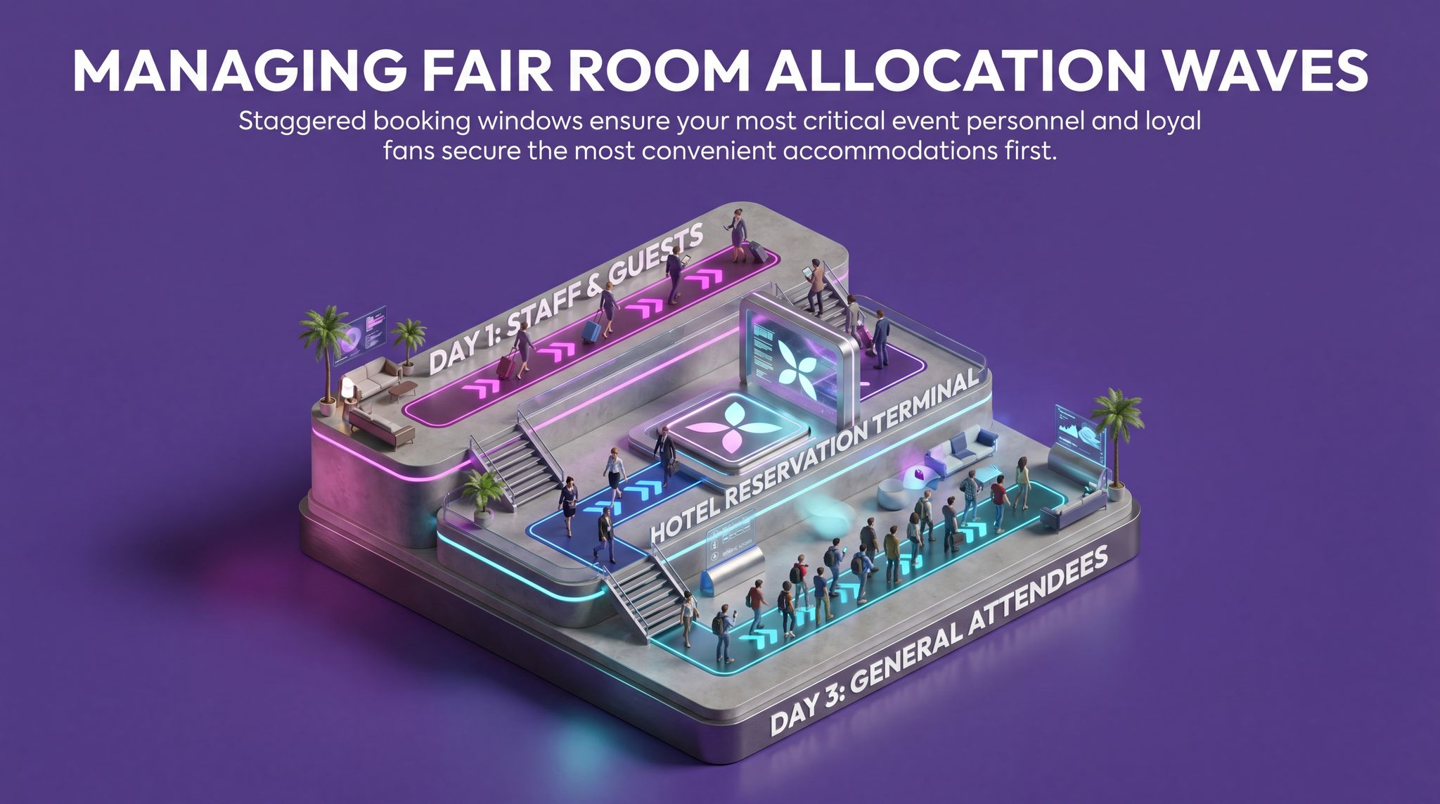 Managing Fair Room Allocation Waves