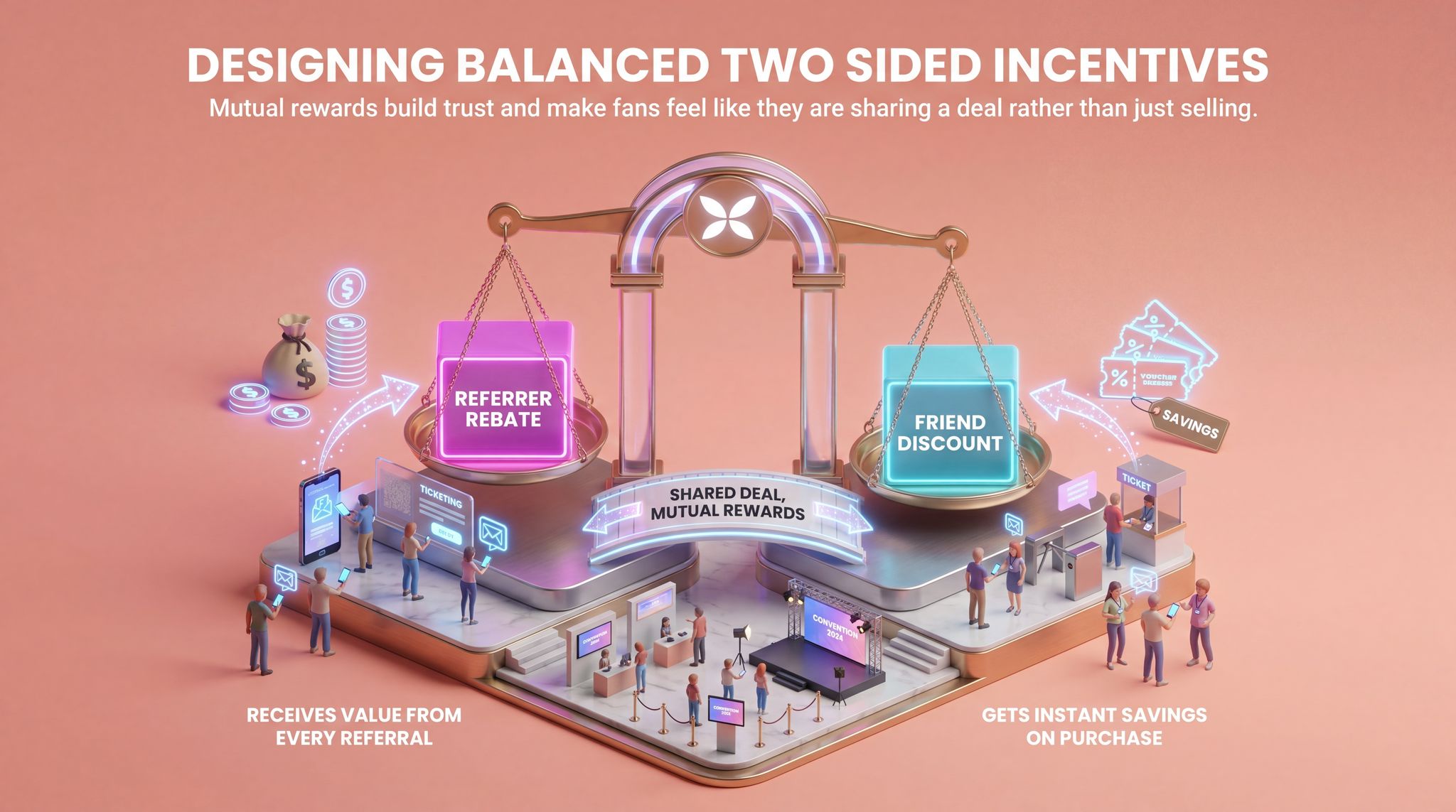 Designing Balanced Two Sided Incentives