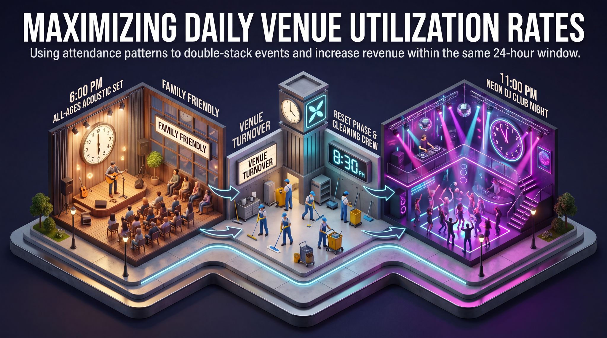 Maximizing Daily Venue Utilization Rates