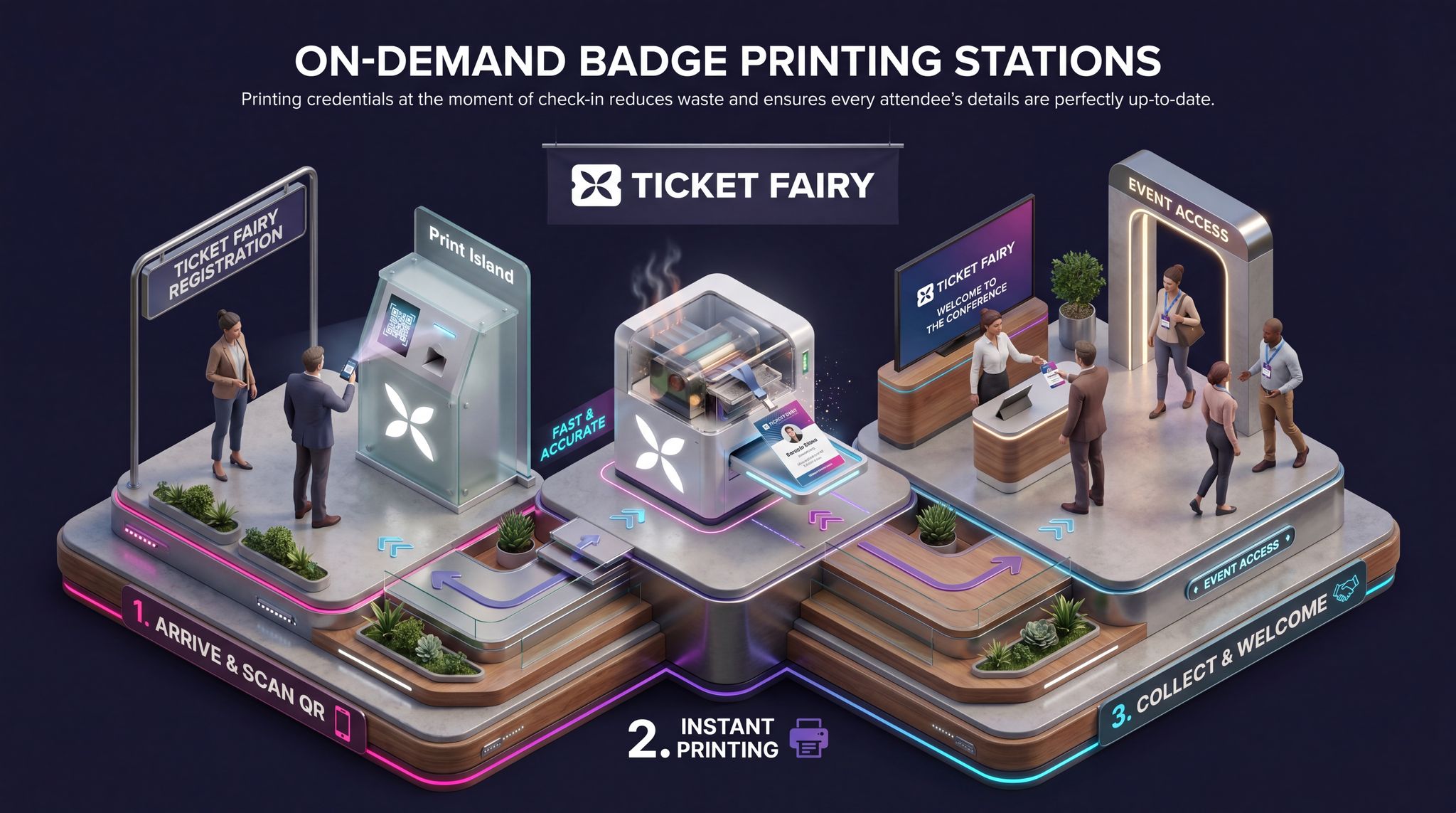 On-Demand Badge Printing Stations