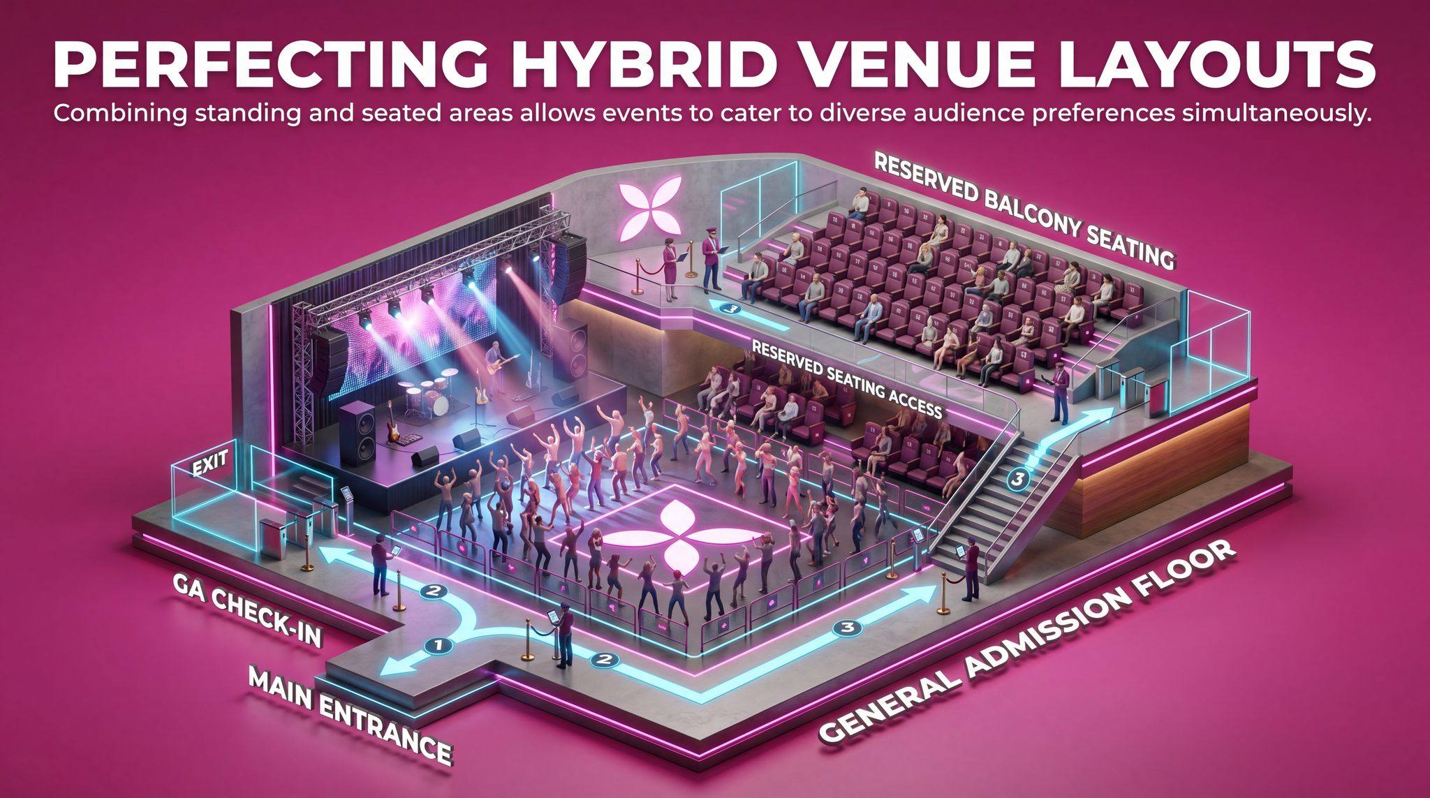 Perfecting Hybrid Venue Layouts
