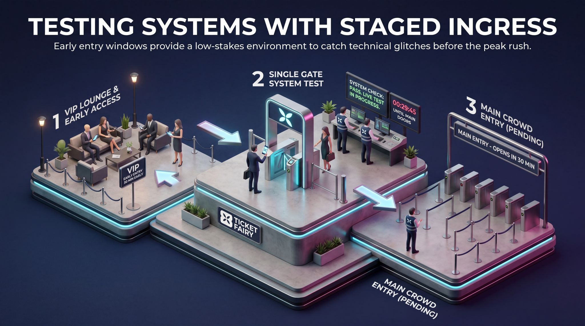 Testing Systems with Staged Ingress