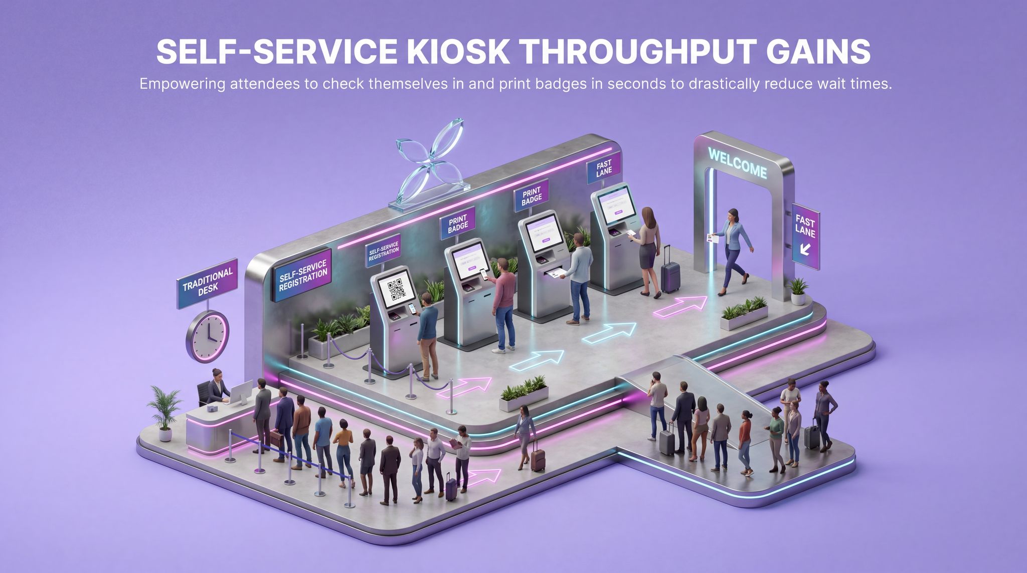 Self-Service Kiosk Throughput Gains