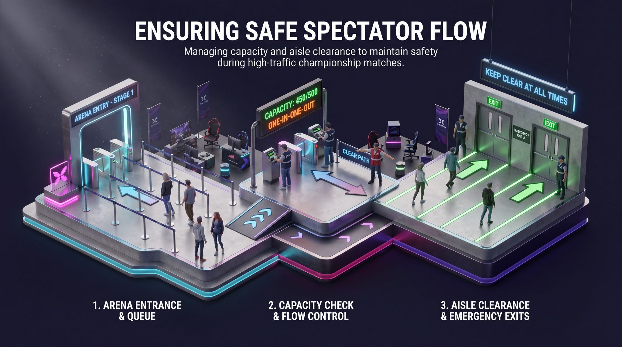 Ensuring Safe Spectator Flow