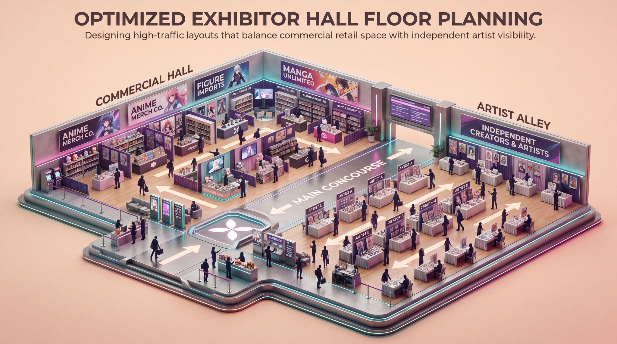 Optimized Exhibitor Hall Floor Planning