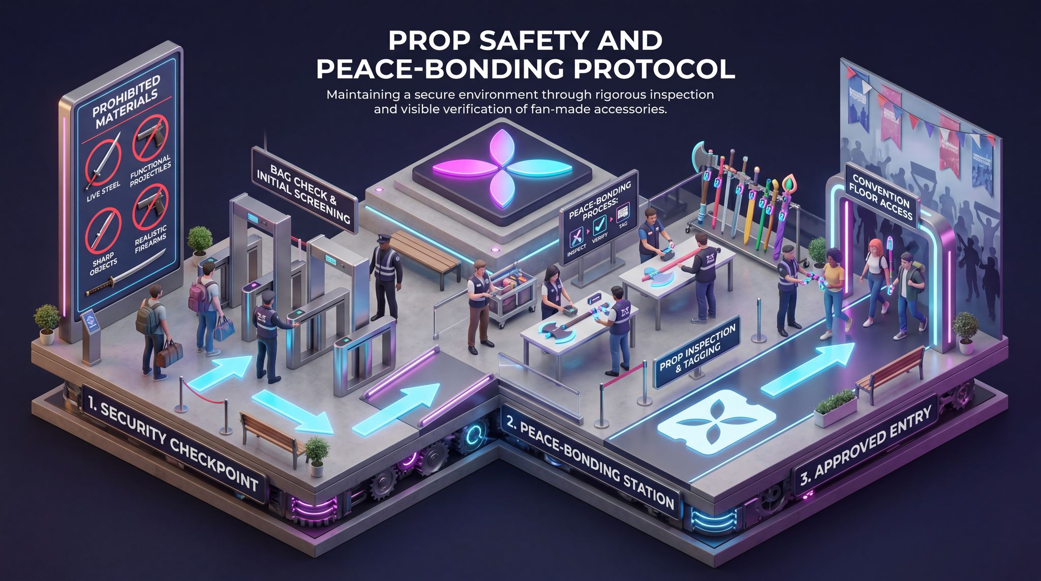 Prop Safety and Peace-Bonding Protocol