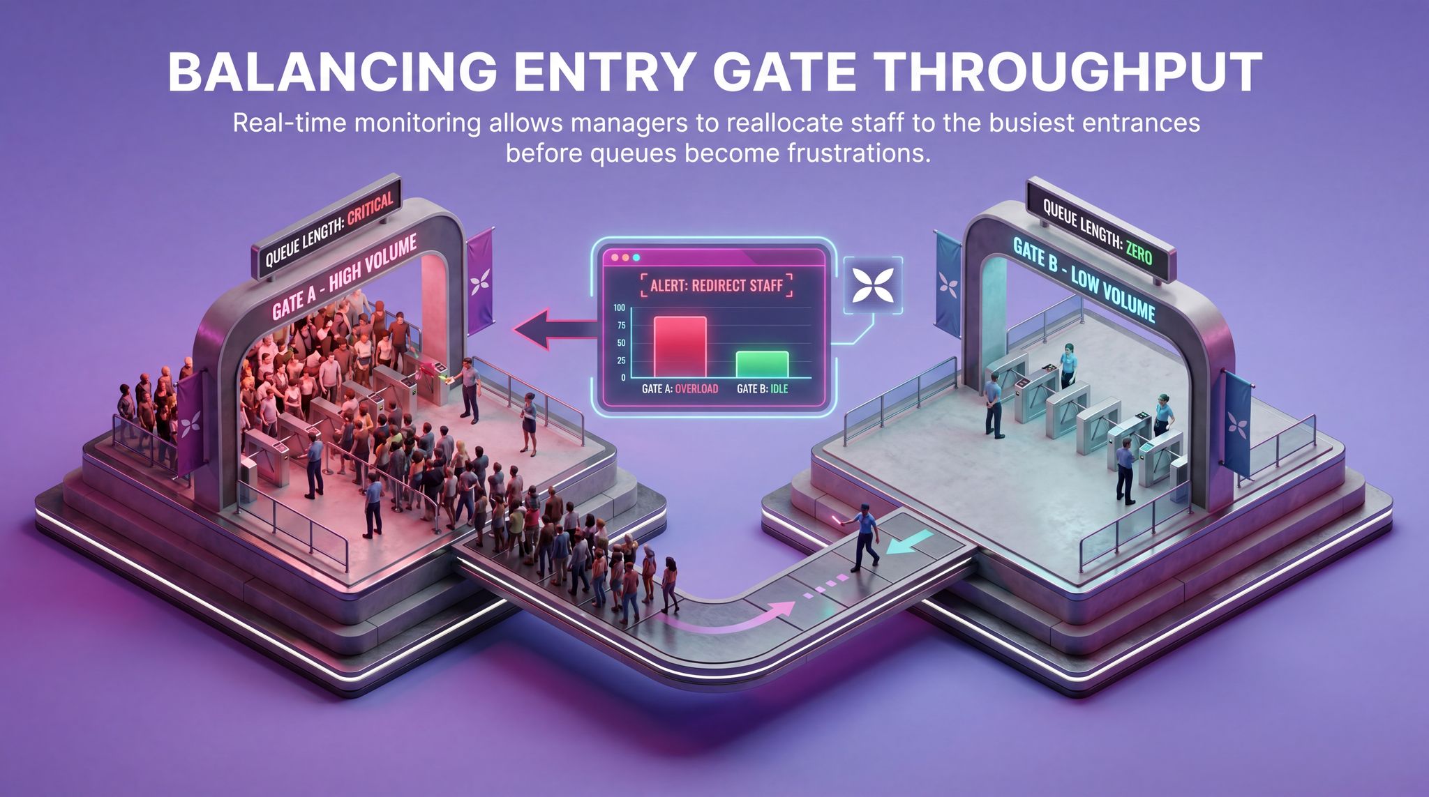 Balancing Entry Gate Throughput