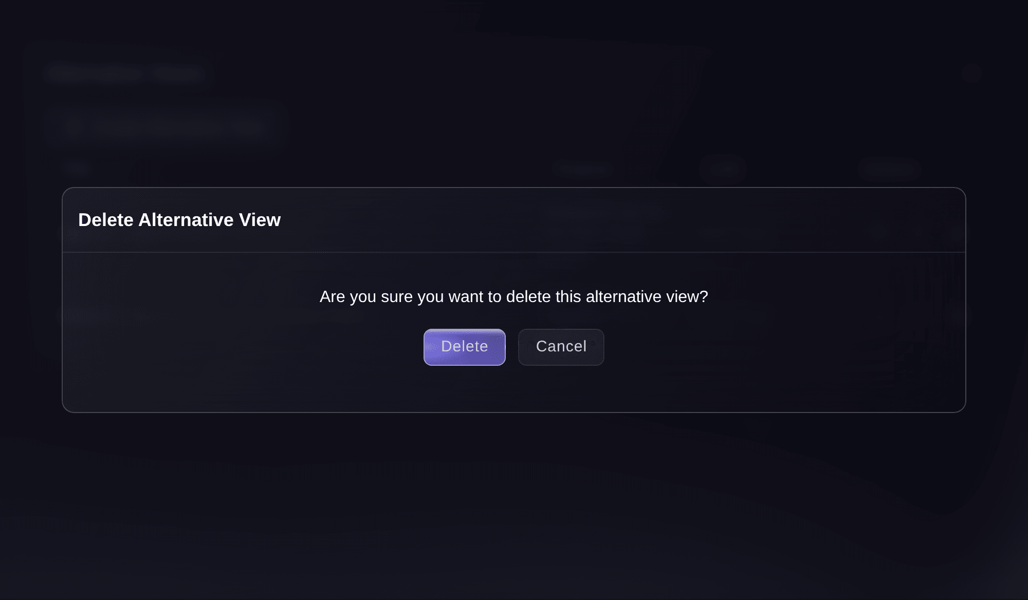 Ticket Fairy Delete Alternative View confirmation with Delete and Cancel
