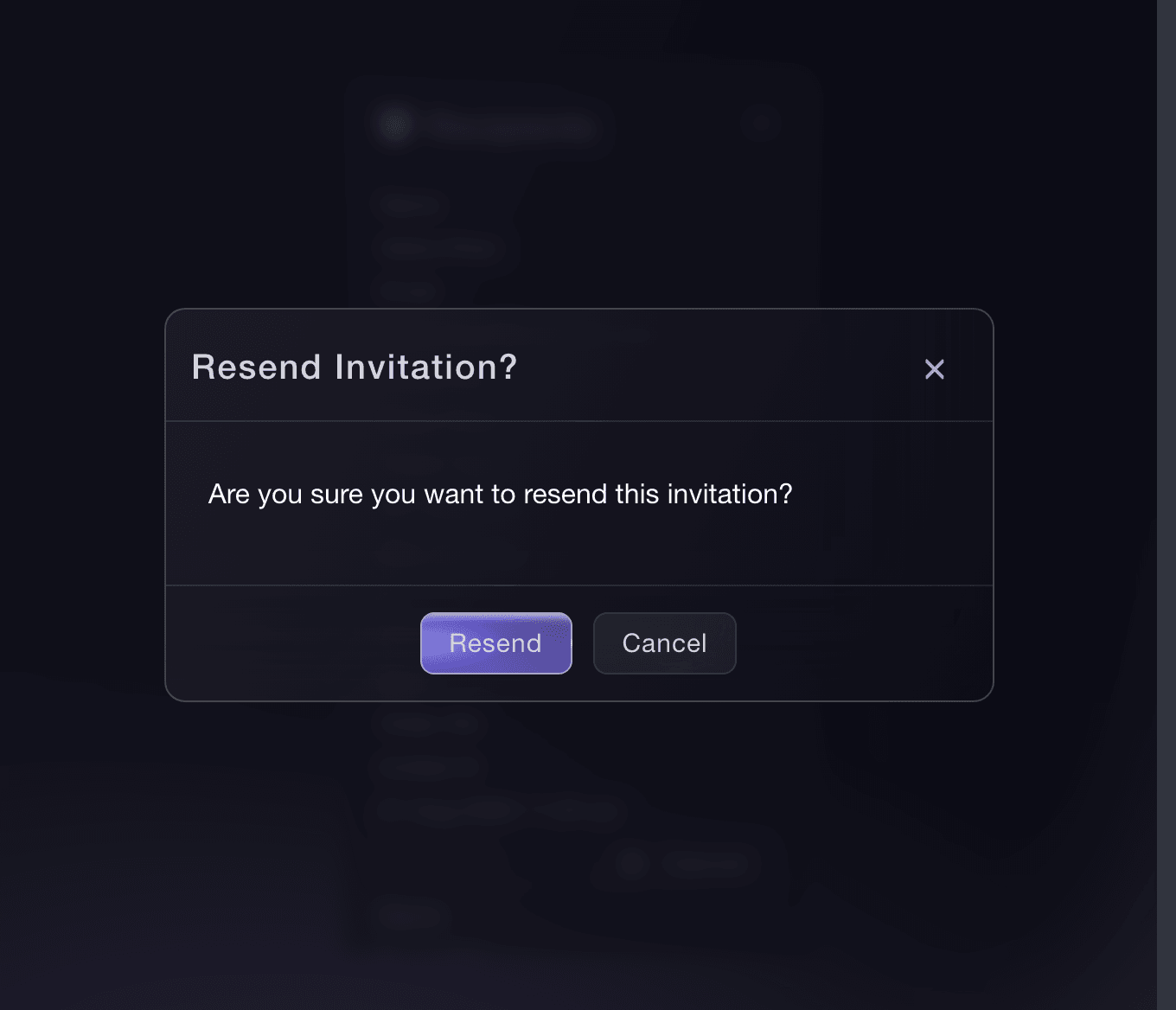 Ticket Fairy confirmation before resending a personal invitation