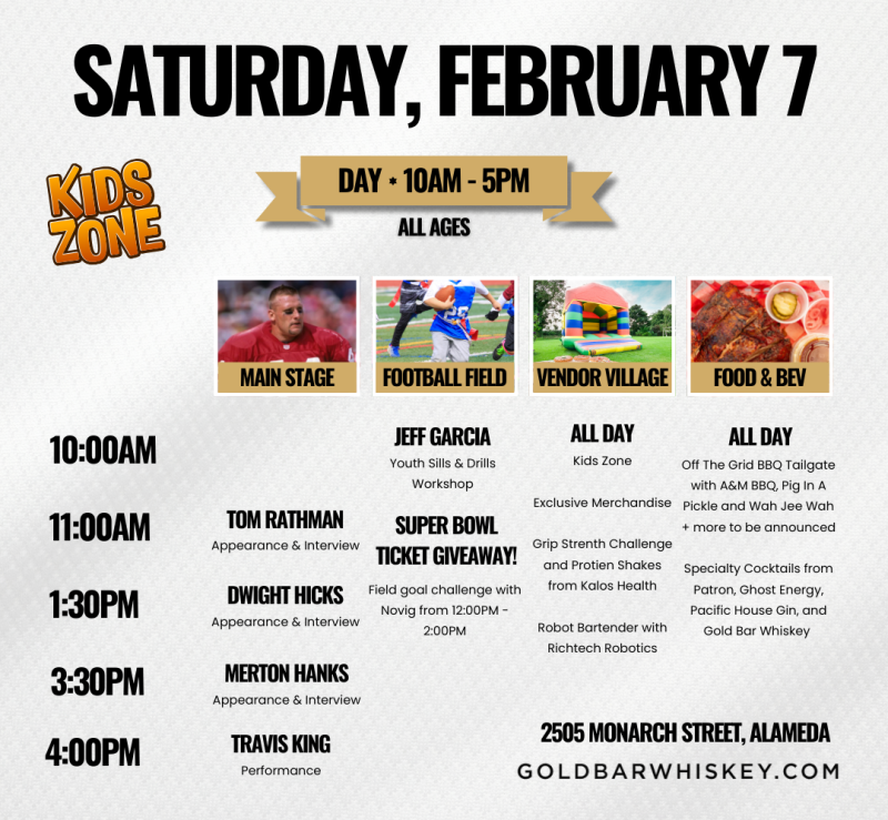 Celebration of Champions Saturday Daytime Schedule
