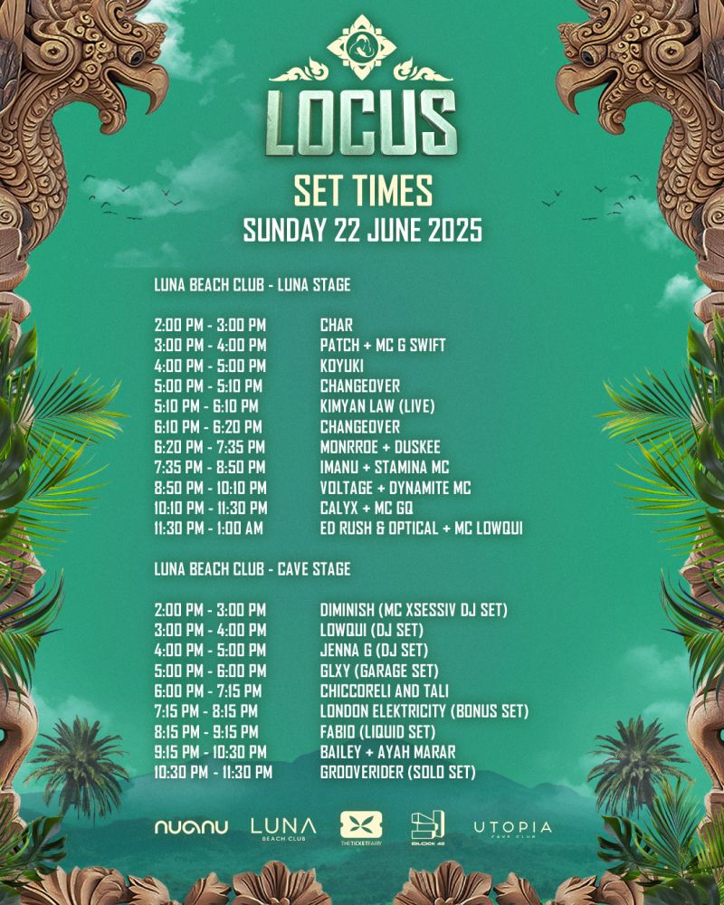 LOCUS Bali 2025 Sunday Line-up