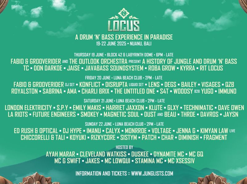 LOCUS Bali 2025 Set Times