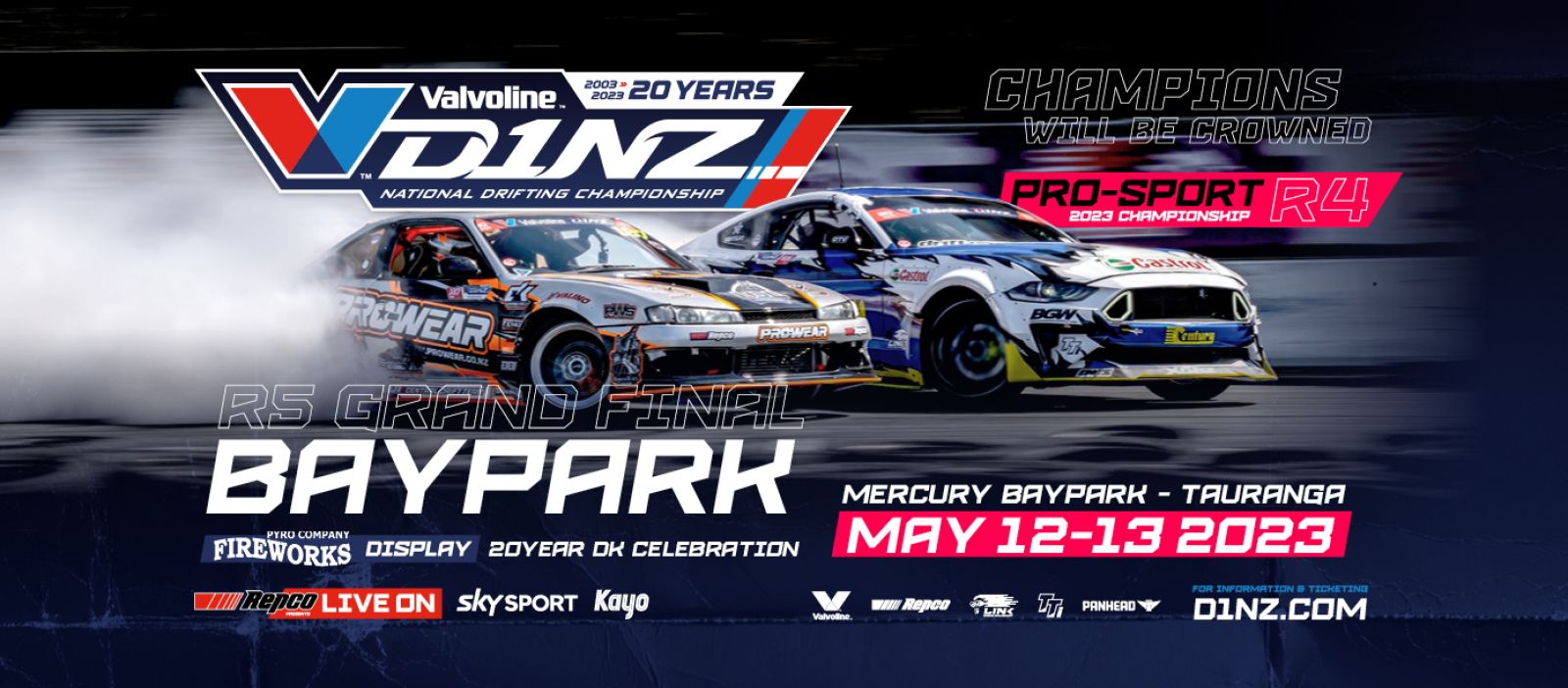 Valvoline D1NZ 2023 | Final BayPark's Tickets | Mount Maunganui ...