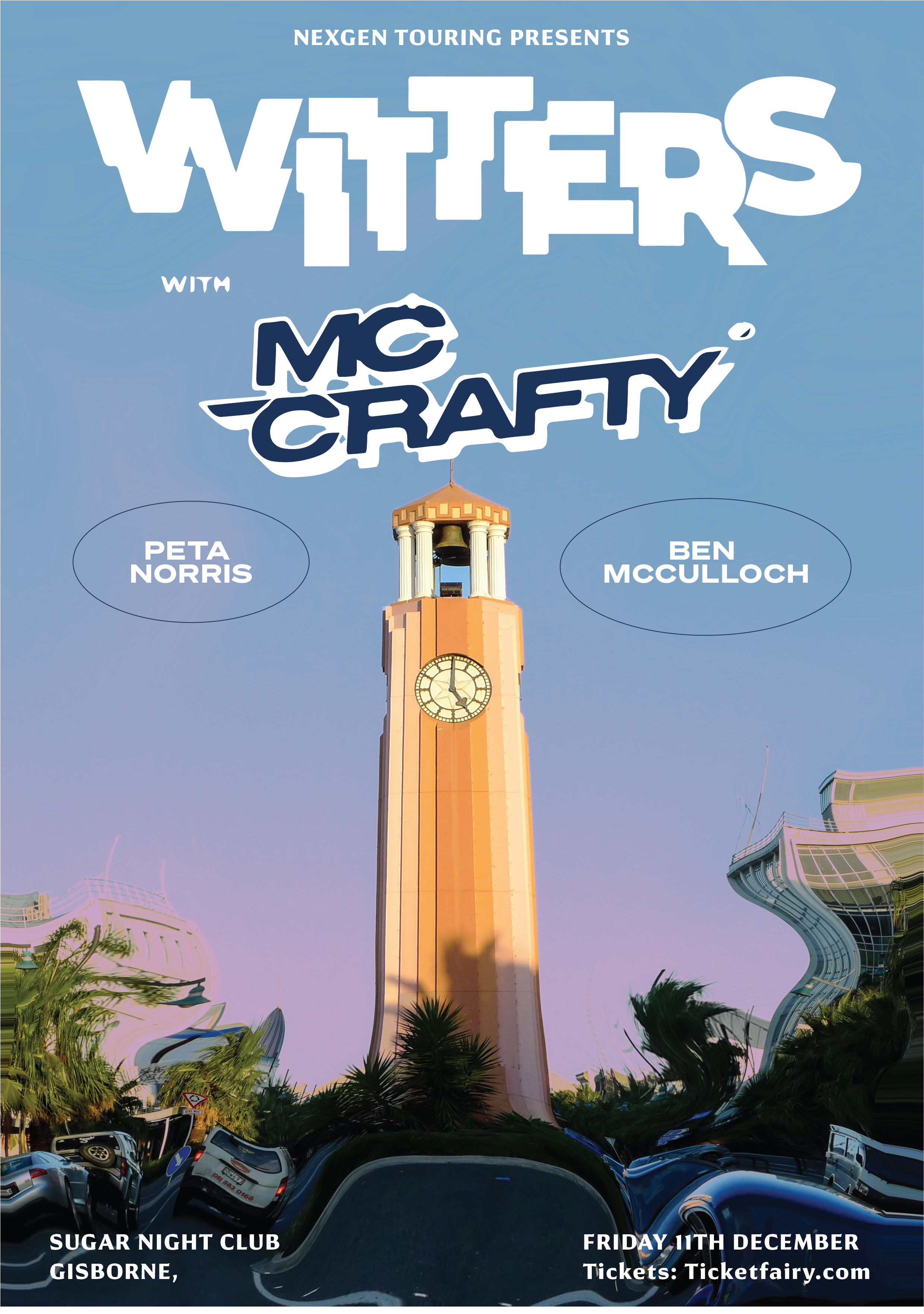 Witters & MC Crafty Tickets Gisborne Sugar Night Club The Ticket Fairy