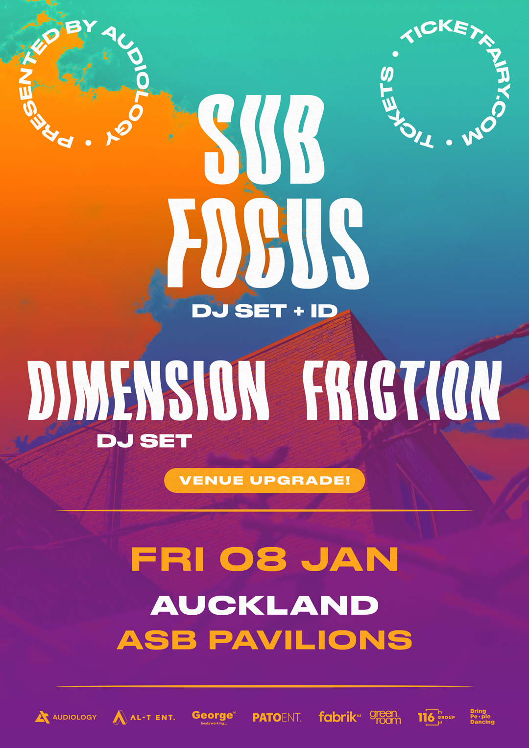 Sub Focus, Dimension, Friction Auckland Tickets Auckland ASB