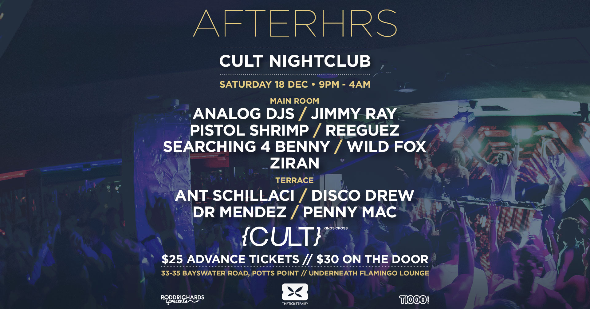 AFTERHRS 18TH DECEMBER Tickets | Potts Point | Cult Nightclub - The ...