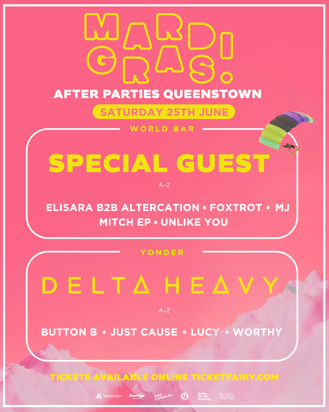 participation lineup for mardi gras queenstown 2025