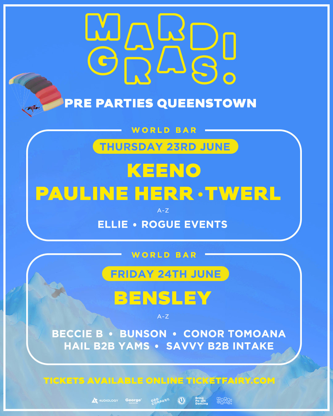 mardi gras 2025 queenstown tickets